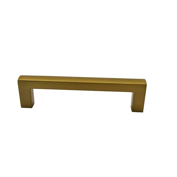 Atria 6-5/16 in. Satin Brass Square Bar Pull Drawer/Cabinet Pull