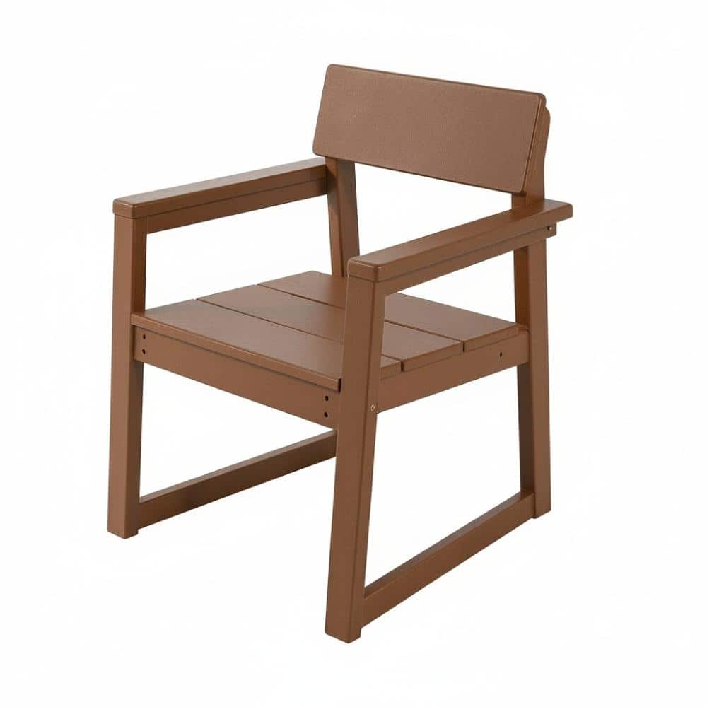 Brown HDPE Outdoor Dining Chair for Backyard, Garden price history on PriceWatchPro