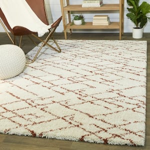 Bramante Burnt Orange 5 ft. 3 in. x 7 ft. Abstract Area Rug