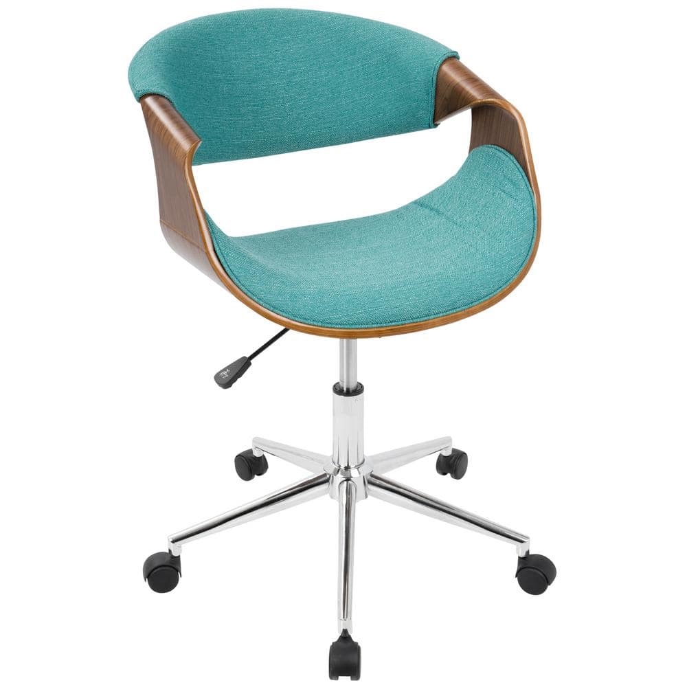 Lumisource Curvo Teal and Walnut Office Chair OFC-CURVO WL+TL - The ...