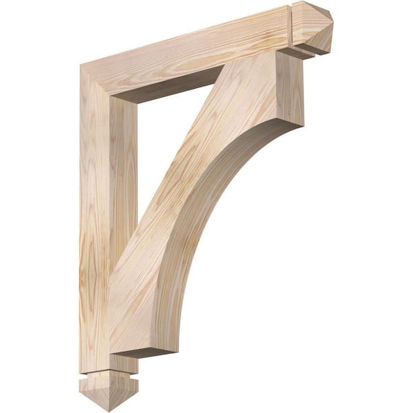 Ekena Millwork 3.5 in. x 30 in. x 26 in. Douglas Fir Westlake Arts and Crafts Smooth Bracket