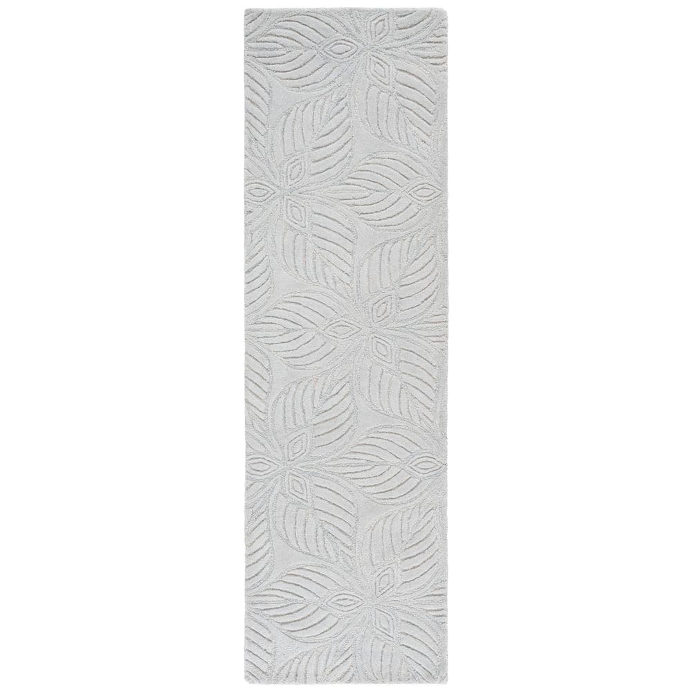 Bella 2 ft. x 8 ft. Gray/Ivory Solid Floral Runner Rug price history on PriceWatchPro