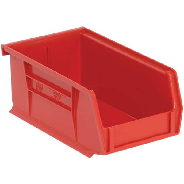 Edsal 1.45-Qt. Stackable Plastic Storage Bin in Red (24-Pack)
