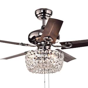 Angel 43 in. Indoor Bronze 5-Blade Crystal Chandelier Ceiling Fan with Light Kit