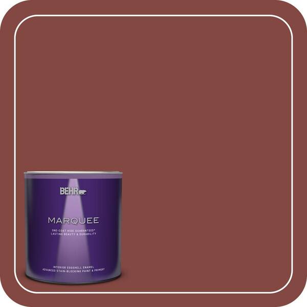BEHR MARQUEE 1 qt. #S-H-170 Red Brick Eggshell Enamel Interior Paint & Primer