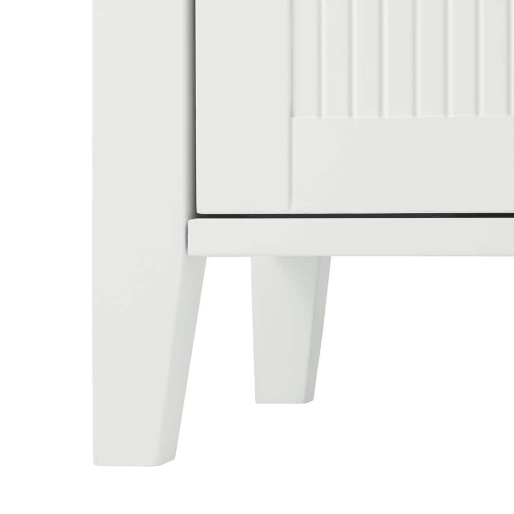 Newport Adjustable White Wooden Linen Storage Cabinet