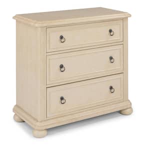 Provence 36 in. H x 39 in. W x 19 in. D 3-Drawer Off-White Chest