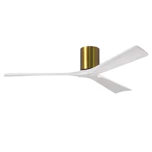 Irene-3H -60 in. Indoor/Outdoor Brushed Brass Remote Ceiling Fan