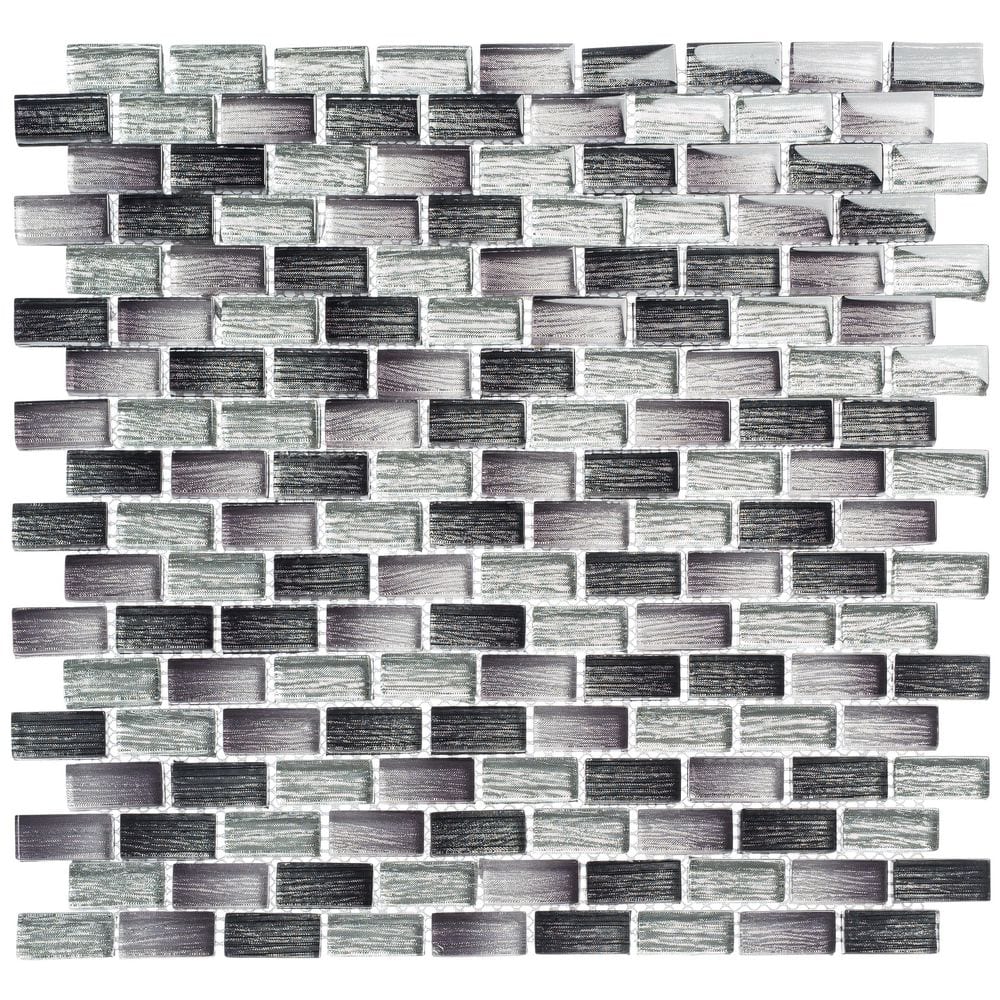 Urbano Polished Glass Brick Joint Mosaic Tile Sample