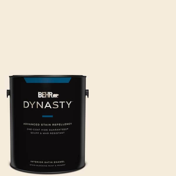 BEHR DYNASTY 1 gal. #PPU5-10 Heavy Cream Satin Enamel Interior Stain-Blocking Paint and Primer