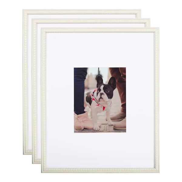 Adlynn White 16 in. x 20 in. Plastic Picture Frame (Set of 3)