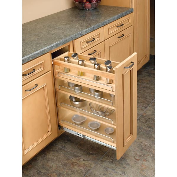 3x2x18 Cream Spice Rack  Pull Out Spice Cabinet Insert