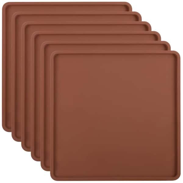 Silicone Food Dehydrator Sheets, Square Nonstick Tray Liner, High Temperature Resistant Reusable Dryer Mats (6-Pack)