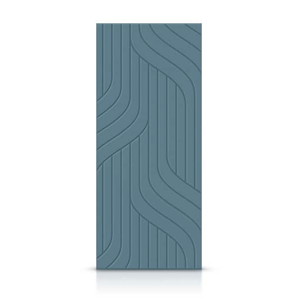 CALHOME 24 in. x 80 in. Hollow Core Dignity Blue Painted Composite MDF Interior Door Slab