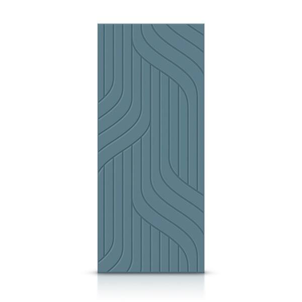 CALHOME 36 in. x 84 in. Hollow Core Dignity Blue Painted Composite MDF Interior Door Slab