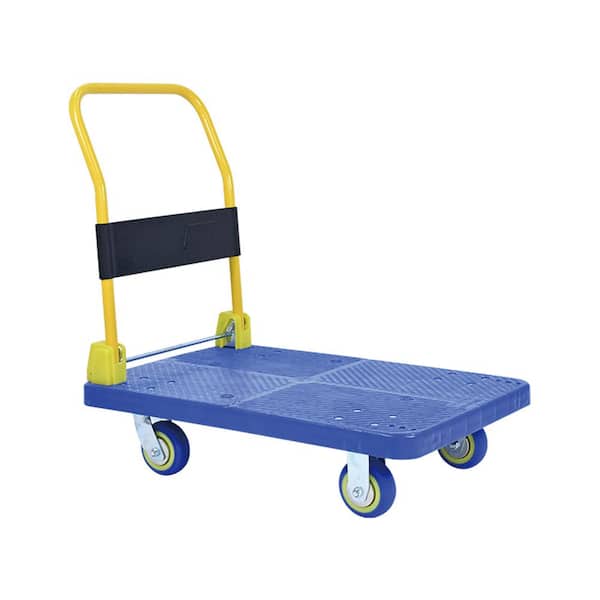 Miscool 1320 lbs. Capacity Platform Truck Foldable Push Hand Cart with 360-Degree Swivel Wheels