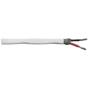 Tinned Copper Round White Twisted Pair Cable With Shield 14/2 x 100 ft.