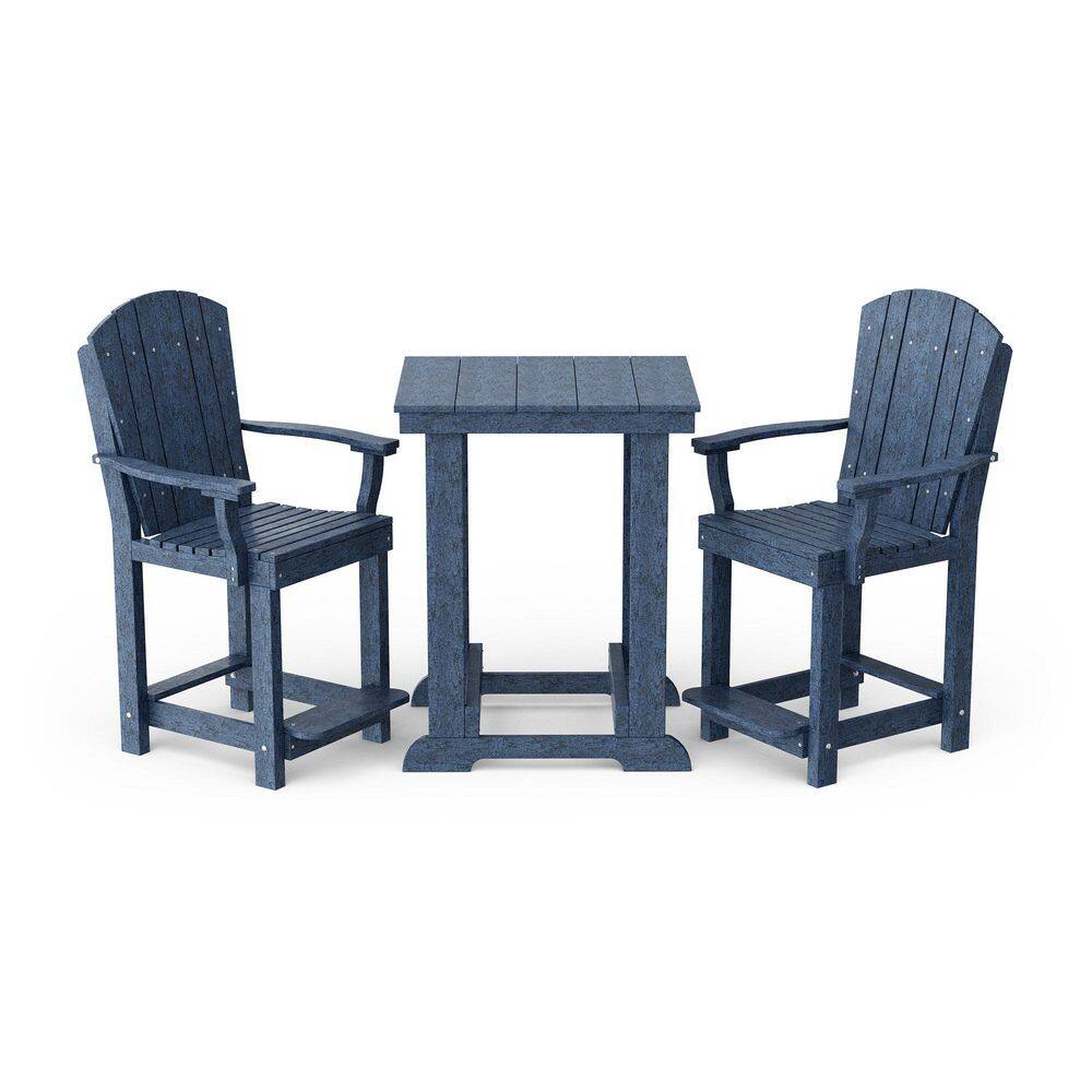 Heritage 3-Piece Patriot Blue HDPE Plastic Outdoor Patio Counter Set price history on PriceWatchPro