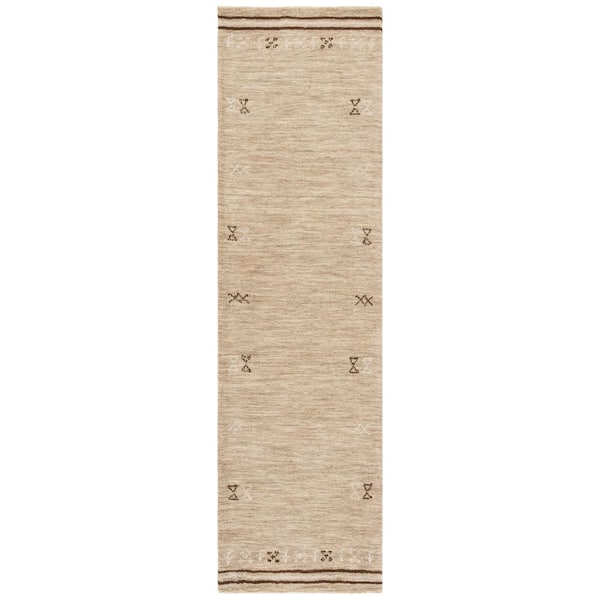 Himalaya 2 ft. x 8 ft. Beige/Brown Geometric Runner Rug