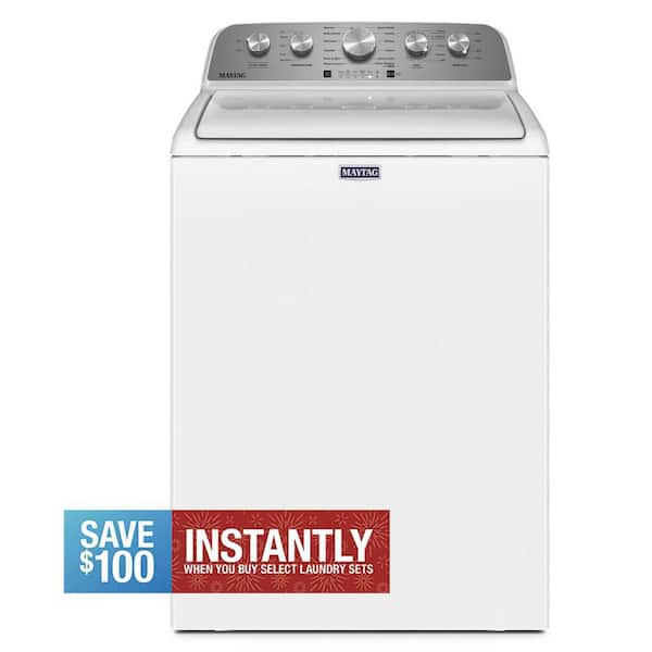 4.5 cu. ft. High-Efficiency White Top Load Washer Machine with Deep Water Wash and PowerWash Cycle