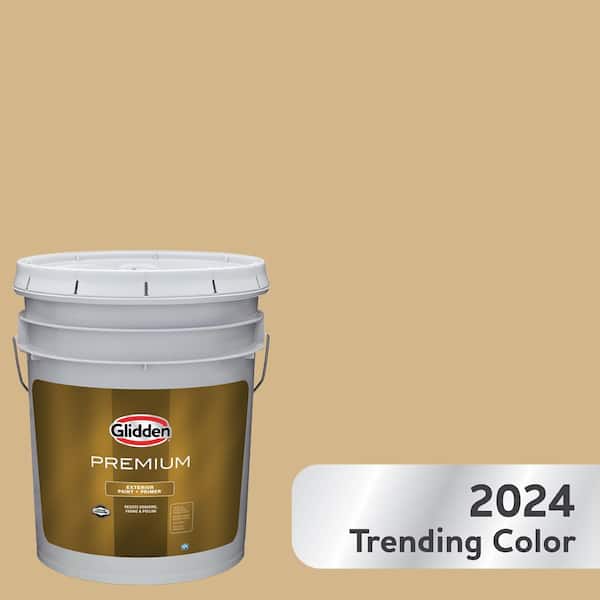 5 gal. PPG1092-4 Craftsman Gold Satin Exterior Latex Paint