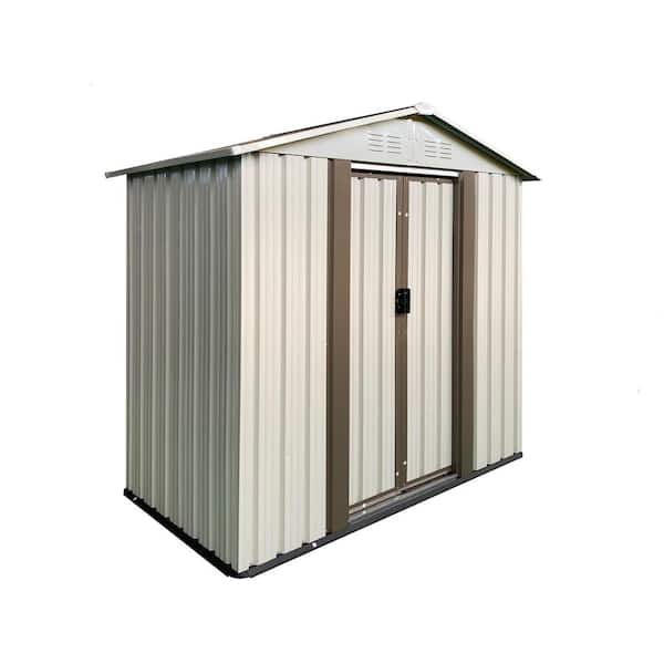 Unbranded 5 ft. x 3 ft. Outdoor Garden Shed-Metal Storage Shed with Apex Roof, Ventilation for Dry, Secure Storage (15 sq. ft. )