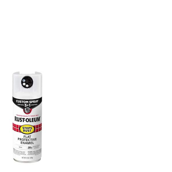 Rust-Oleum Stops Rust 12 oz. Custom Spray 5-in-1 Flat White Spray Paint