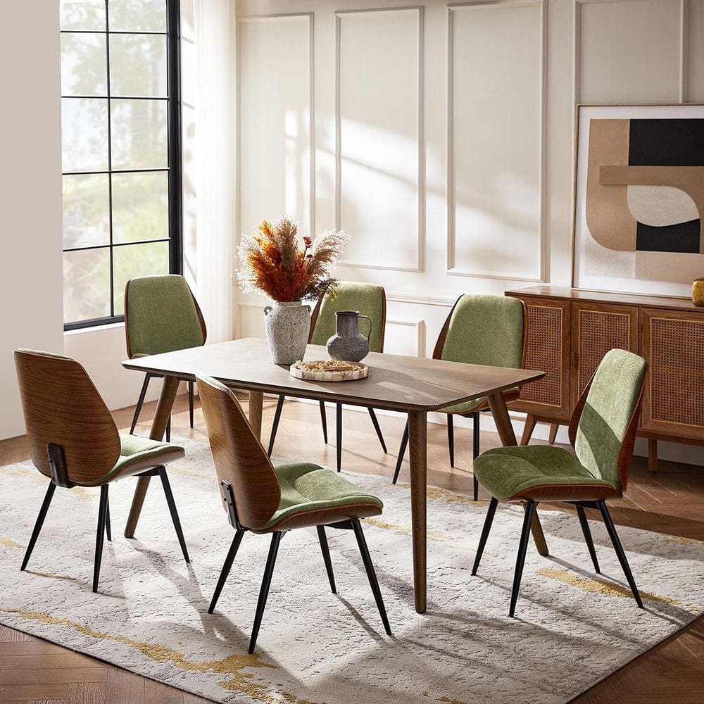 JAYDEN CREATION Arsema Moss Polyester Dinning Chair with