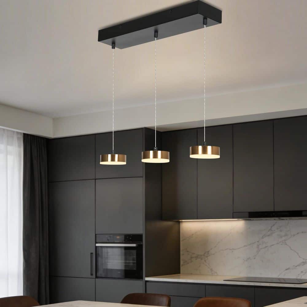 Zevni Modern 3-Light 18-Watt Dimmable Integrated LED Island