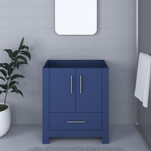 VOLPA USA AMERICAN CRAFTED VANITIES Boston 30 in. W x 20 in. D x 34 in. H Bath Vanity Cabinet without Top in Navy