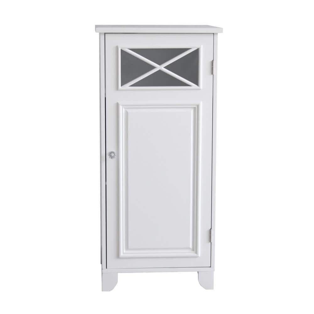 Dawson White Adjustable Shelf Elegant Floor Cabinet