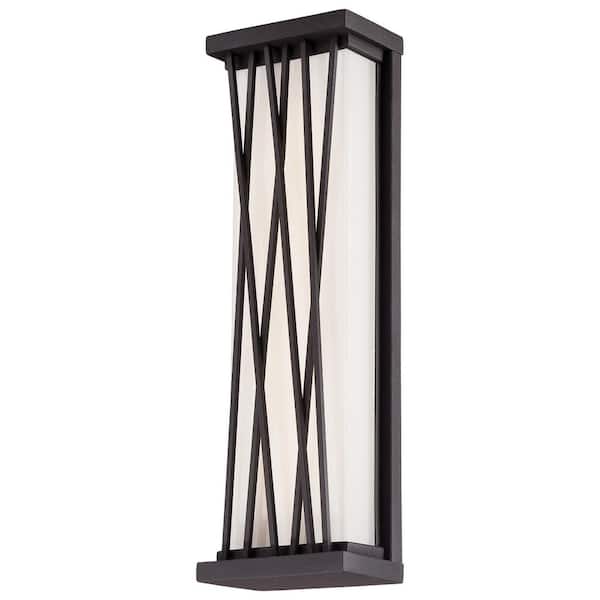 George Kovacs Hedge Textured Dorian Bronze Outdoor Hardwired Pocket Lantern with Integrated LED