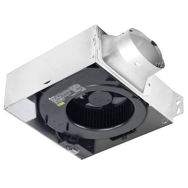 Slim 50-110 CFM Wall or Ceiling Bathroom Exhaust Fan with 3-Speed Adjustable Settings, LED Light, ENERGY STAR Slim 50-110 CFM Wall or Ceiling Bathroom Exhaust Fan with 3-Speed Adjustable Settings, LED Light, ENERGY STAR