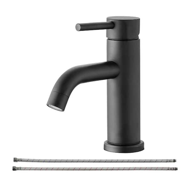 Unbranded Single Hole Single-Handle Bathroom Faucet in Matte Black
