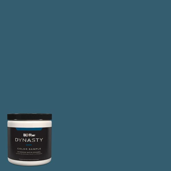 BEHR DYNASTY 8 oz. #ECC-13-3 Flowing River Satin Enamel Interior/Exterior Stain-Blocking Paint and Primer Sample