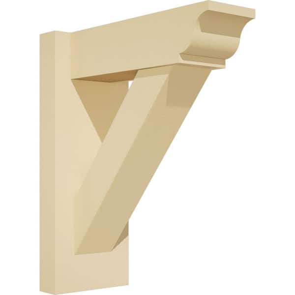 Ekena Millwork Traditional 5 in. W x 14 in. H x 12 in. D Signature Urethane Polyurethane Outlooker with Traditional Ends