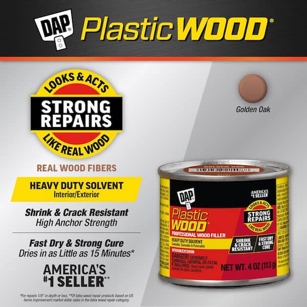 Plastic Wood 4 Oz. Golden Oak Solvent Wood Filler
