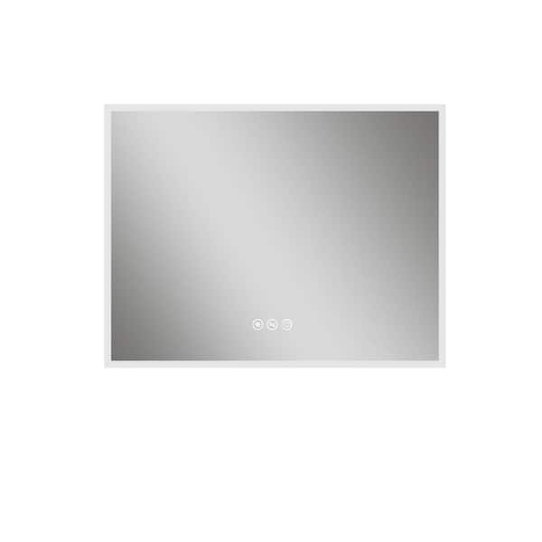 ANGELES HOME 60 in. W x 36 in. H Rectangular Frameless AntiFog Wall