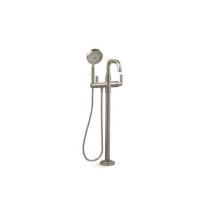 Castia By Studio McGee Single-Handle Freestanding Tub Faucet Bath Filler Trim With Handshower in. Vibrant Brushed Nickel