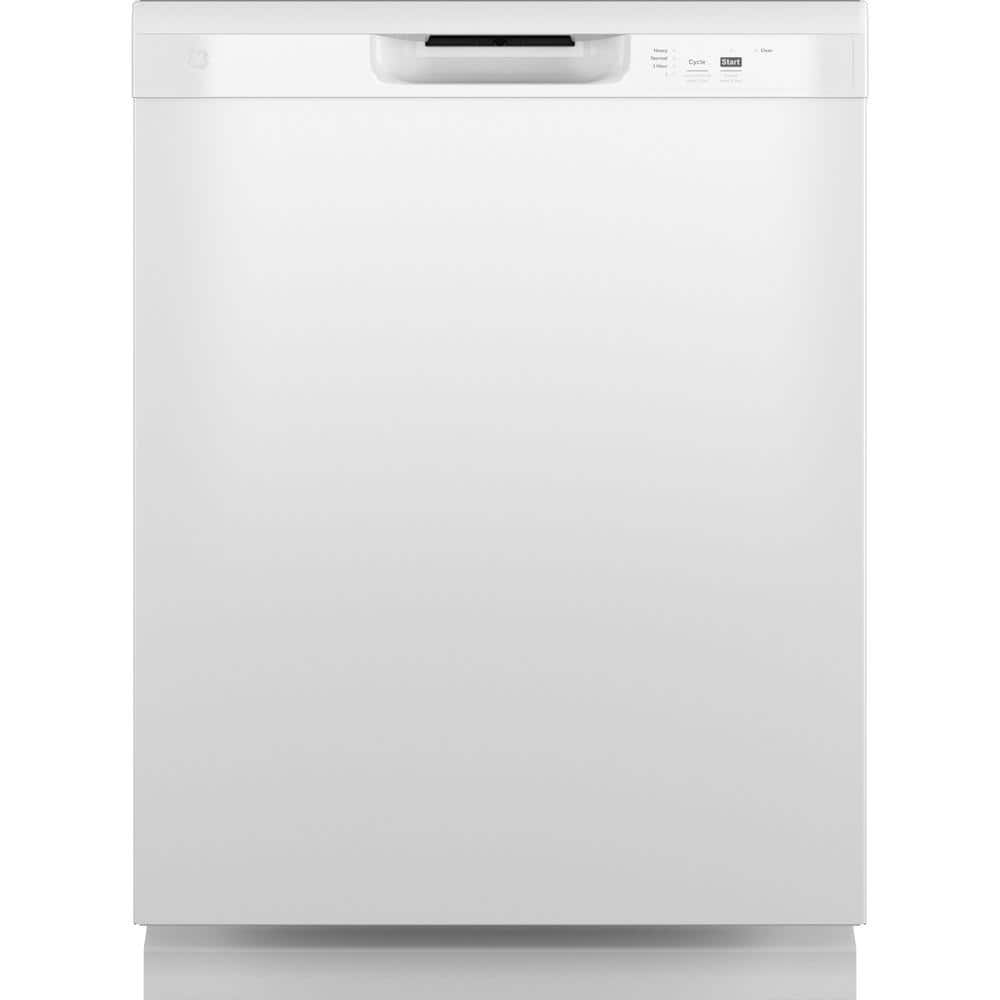 GE 24 in. Built-In Tall Tub Front Control Dishwasher in White with Sanitize, Dry Boost, 55 dBA