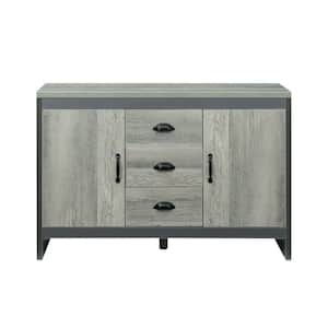 Wooden Natural Sideboard Accent Buffet Side Cabinet with Doors and Drawers for Dining Room,Kitchen