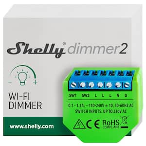 Dimmer 2, WiFi Smart Dimmer Switch, No Neutral Wire Required, Home Automation, Wireless Switch, Dimmable Lights