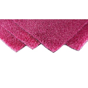 Pink Blend 12 ft. Wide x Cut to Length Artificial Grass Carpet