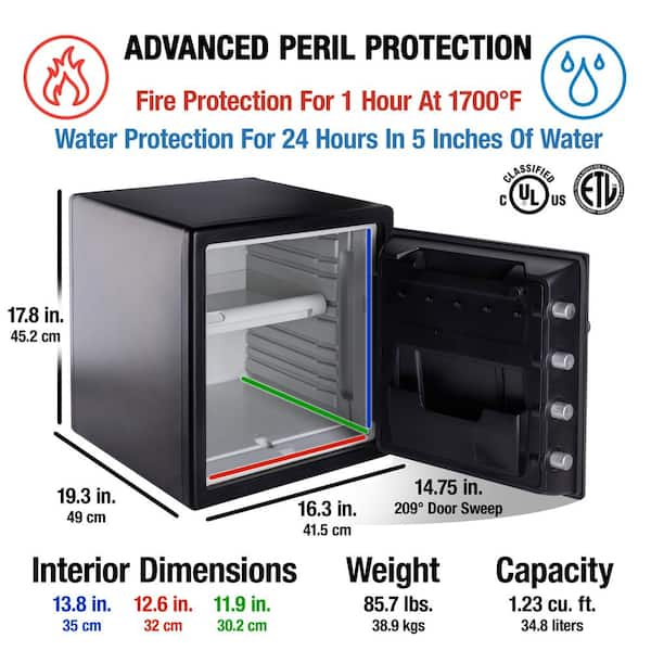 SentrySafe 1.2 cu. ft. Fireproof & Waterproof Safe with Digital