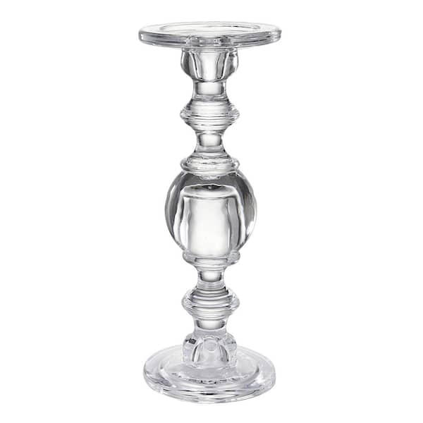 A & B Home Clear Crystal Candle Holders (Set of 2)