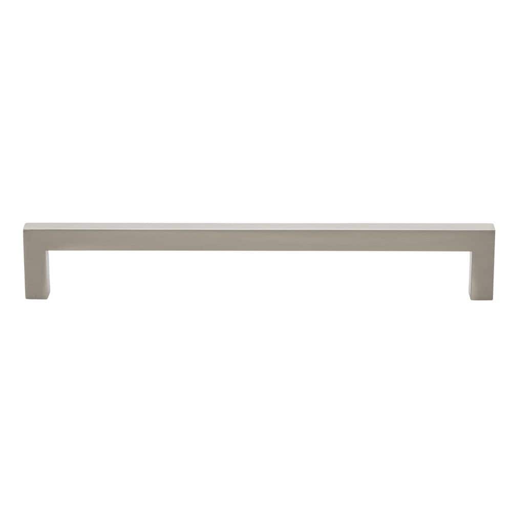 Satin Nickel 7.56" Modern Bar Cabinet Pull