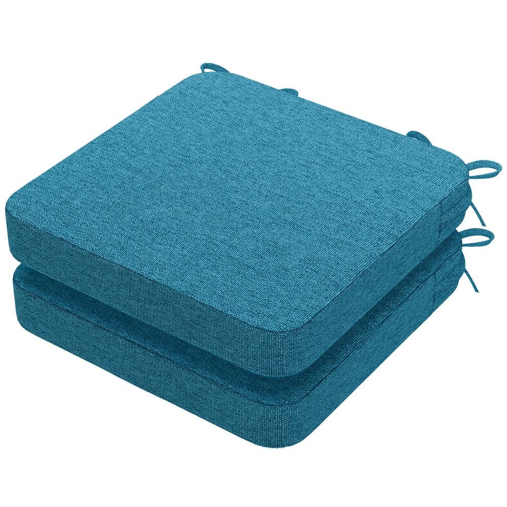 16 x 16 x 2 Square Indoor Chair Cushions with Removable Cover for Ki