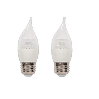 40W Equivalent Soft White C11 LED Light Bulb (2-Pack)