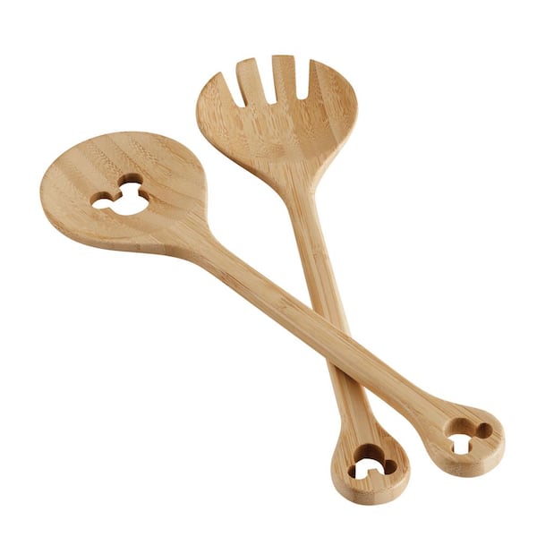 Monochrome Bamboo Salad Server Set (2-Piece)