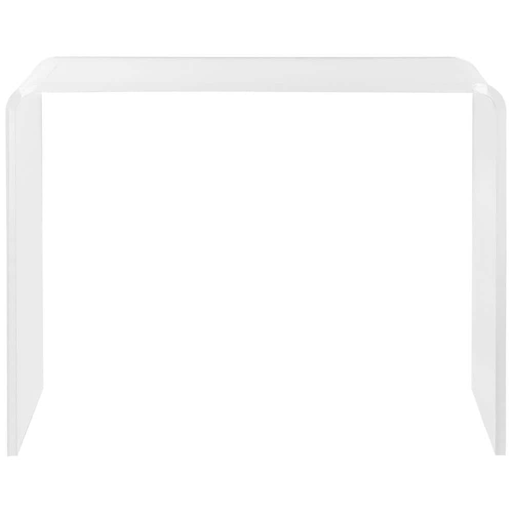 Atka Clear Acrylic Rectangular Console Table with Storage